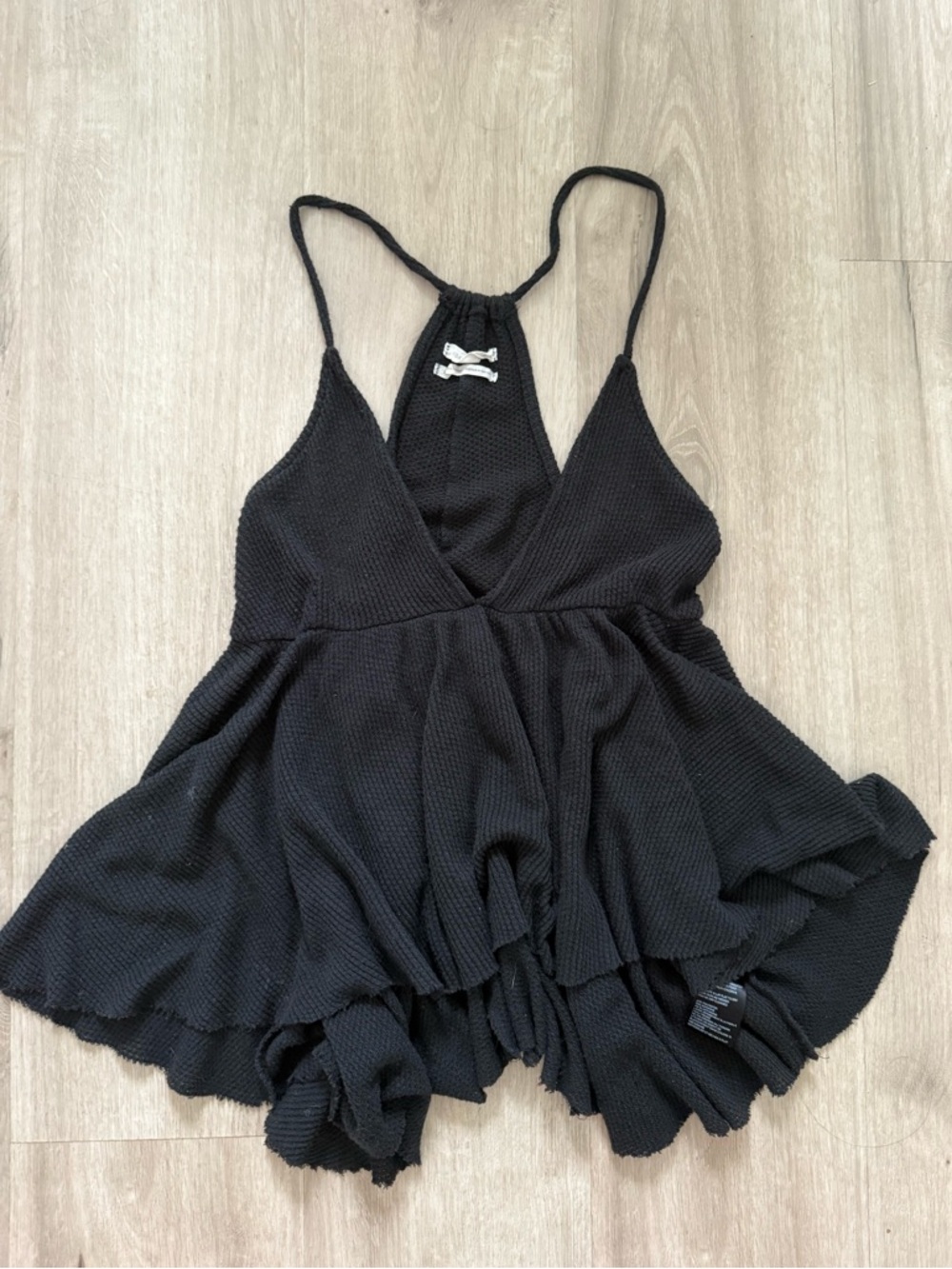 Urban Outfitters Black Ruffled Camisole